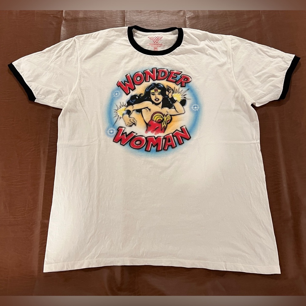 DC Comics Wonder Woman Movie Promo Shirt - Ringer Style - Size XXL